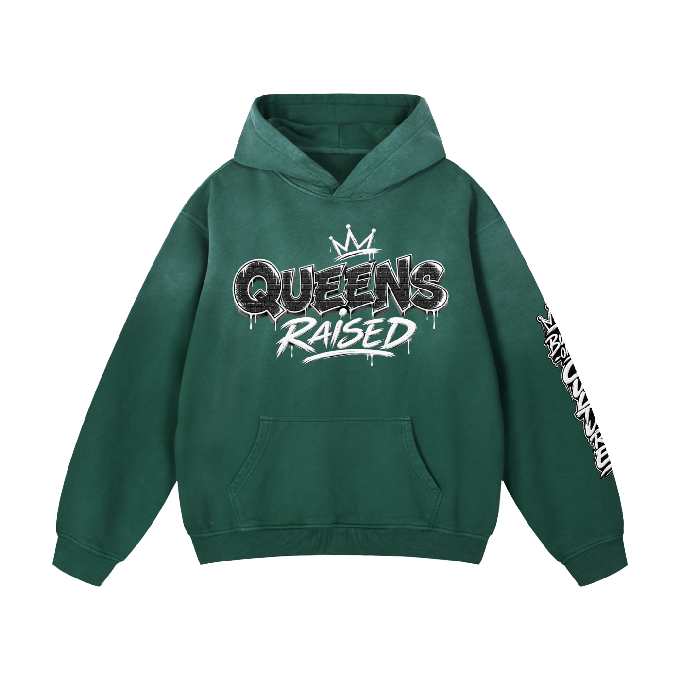 Queens Raised Heavyweight Sunfade Oversized Hoodie