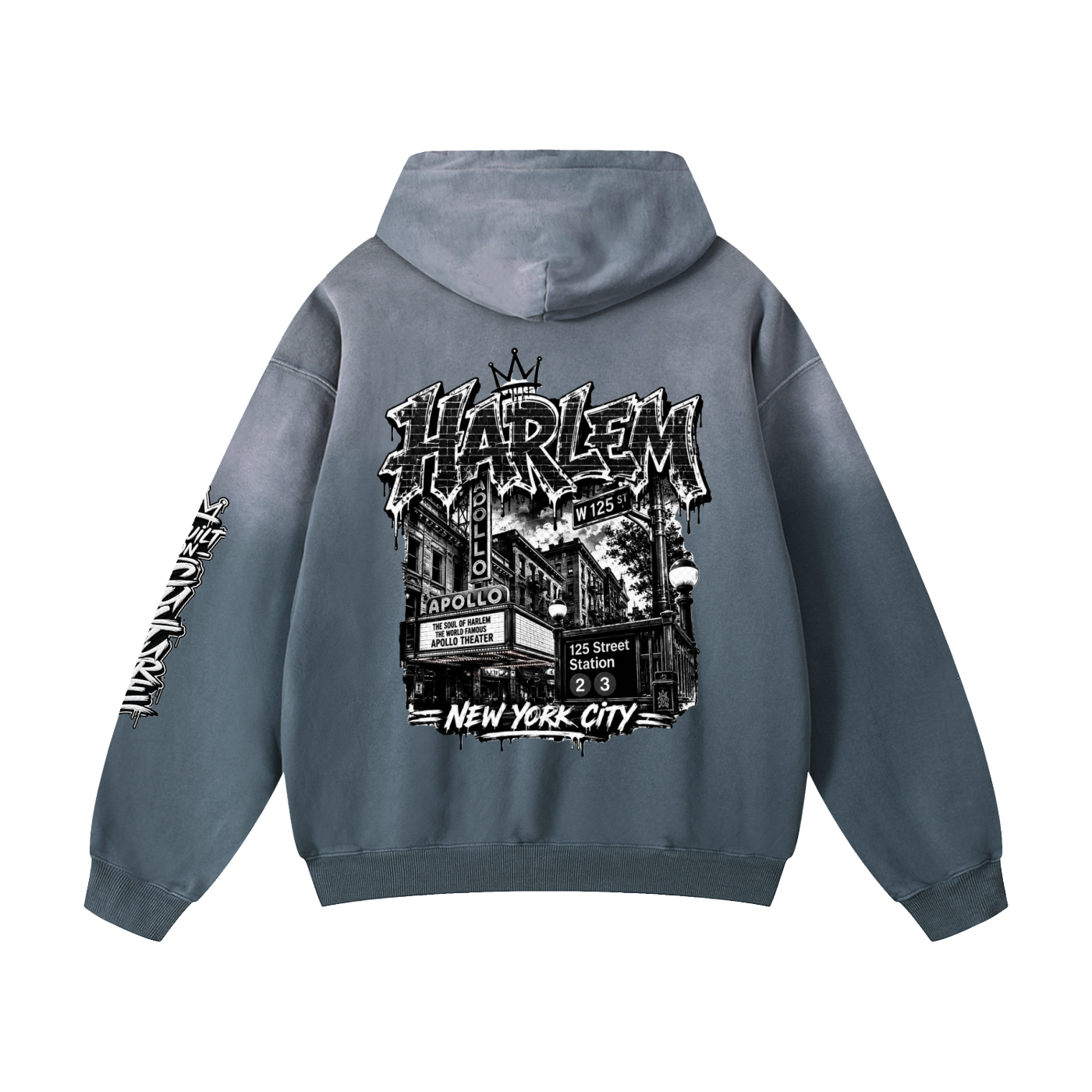 Harlem Raised Heavyweight Sunfade Oversized Hoodie