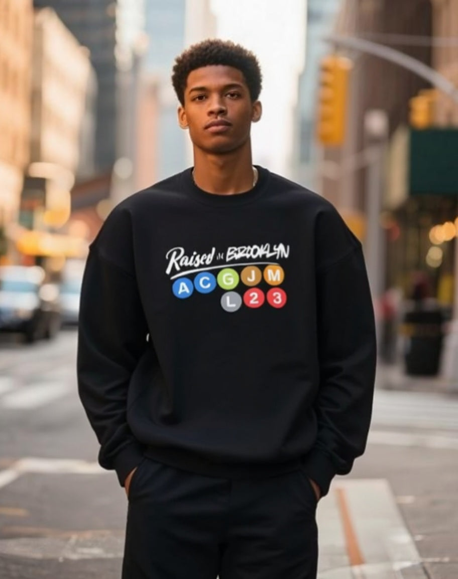 BKLYN Raised Train Line Sweatshirt