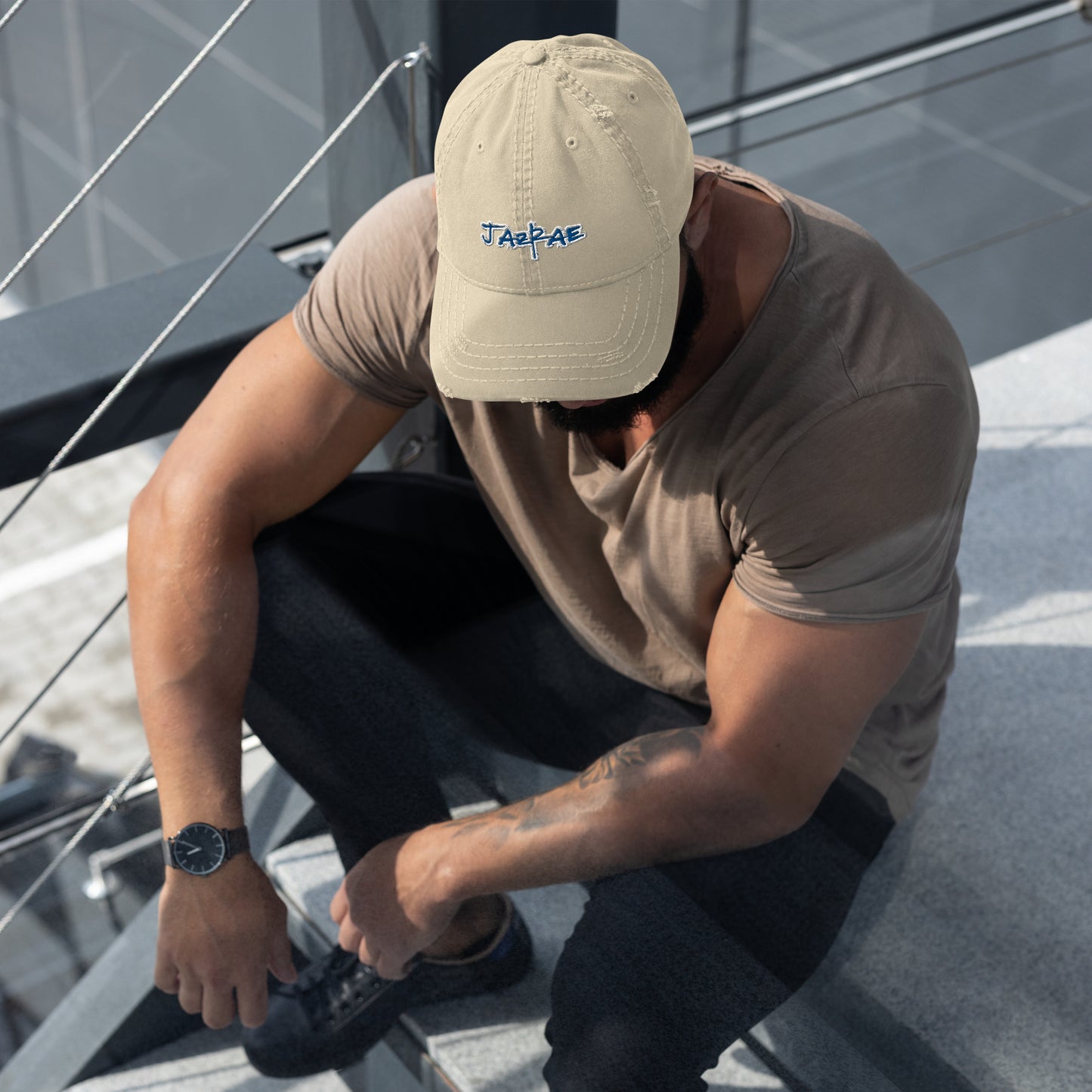 JAZRAE Distressed Dad Hat