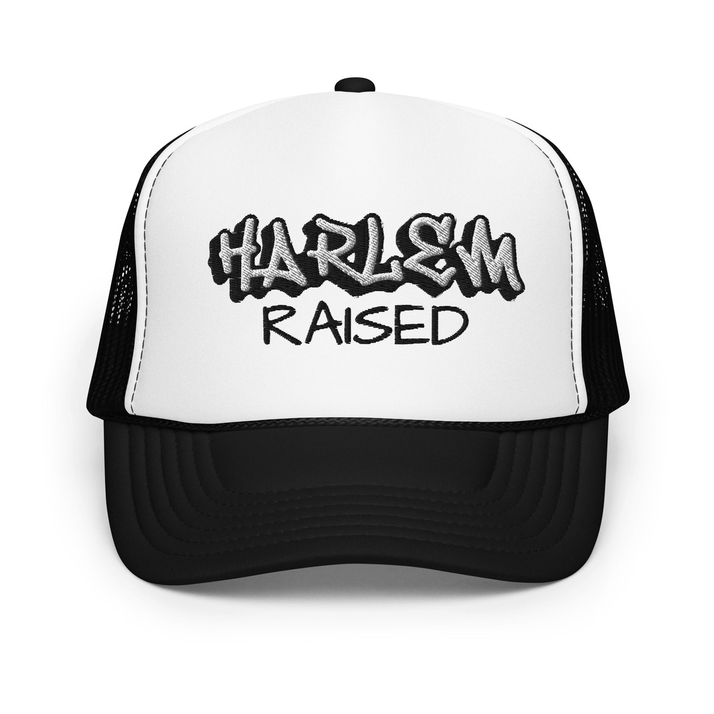 JAZRAE Harlem Raised Stitched Foam trucker hat