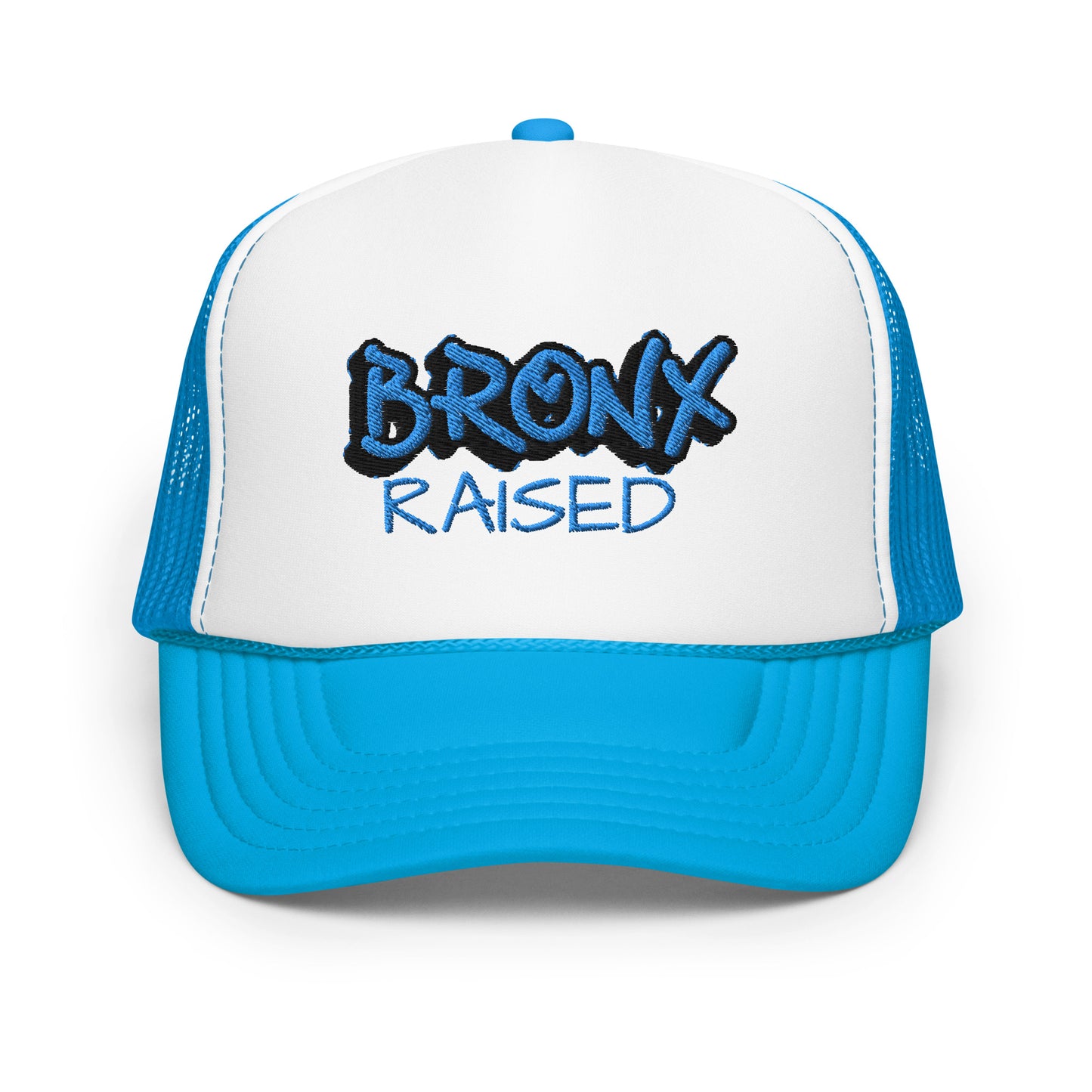 JAZRAE Bronx Raised Stitched Foam trucker hat