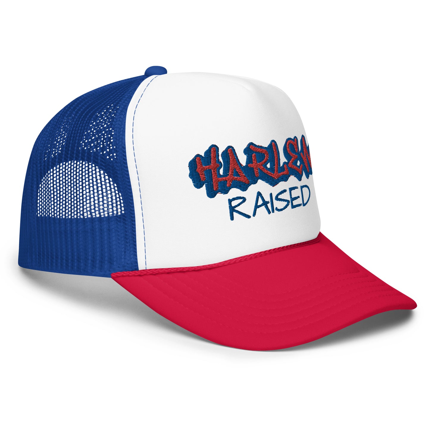JAZRAE Harlem Raised Stitched Foam trucker hat