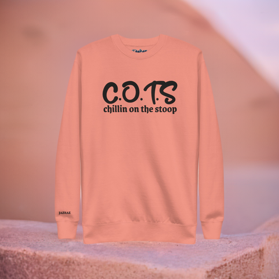 C.O.T.S CHILLIN ON THE STOOP Stitched Unisex Premium Sweatshirt
