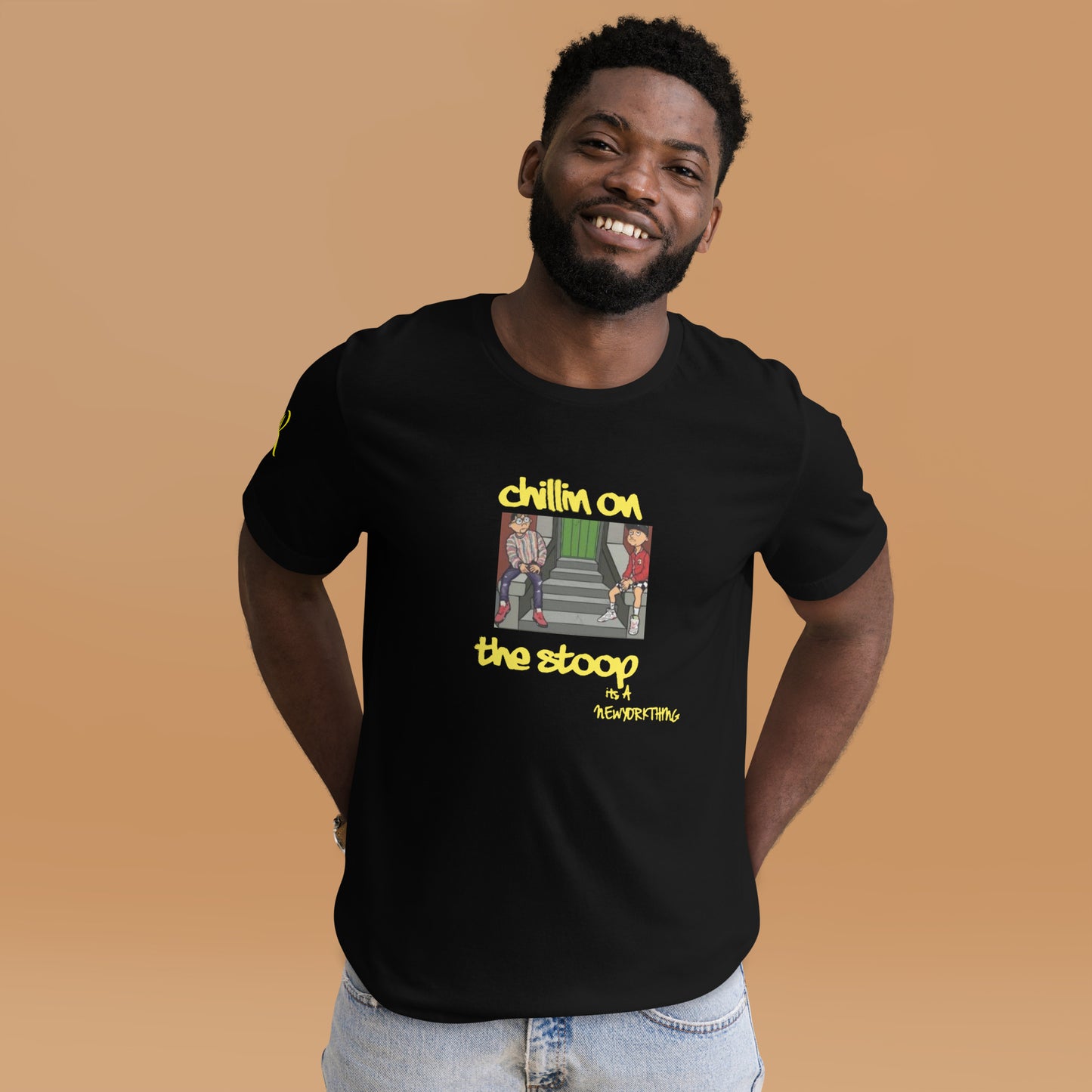 CHILLIN ON THE STOOP cartoon tee Unisex t-shirt