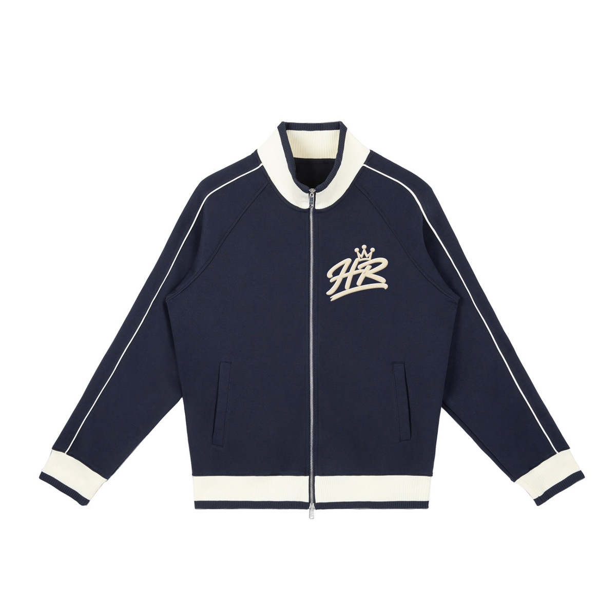 Harlem Raised  Raglan Sleeve Zip Track Jacket