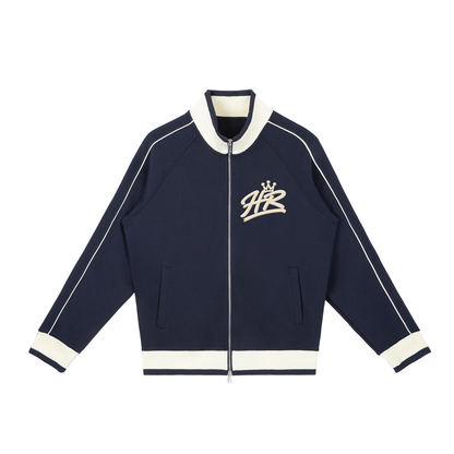 Harlem Raised  Raglan Sleeve Zip Track Jacket