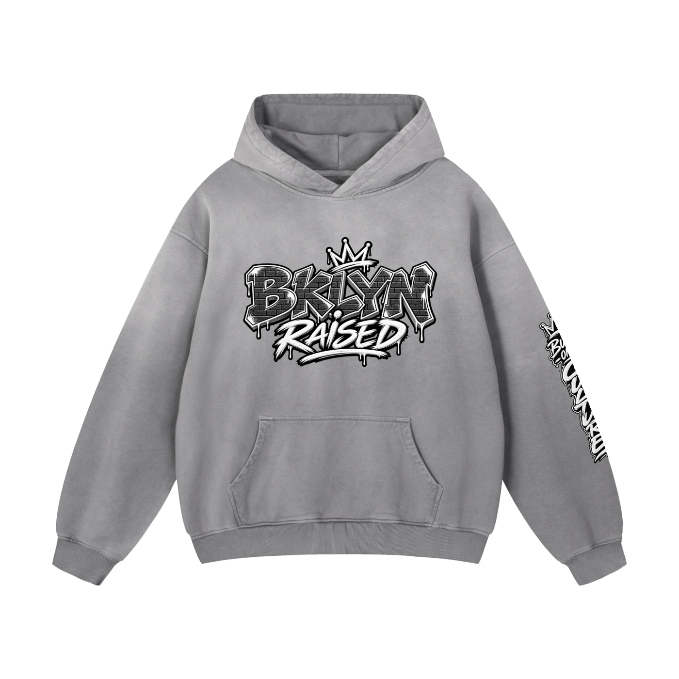 BKLYN Raised Heavyweight Sunfade Oversized Hoodie