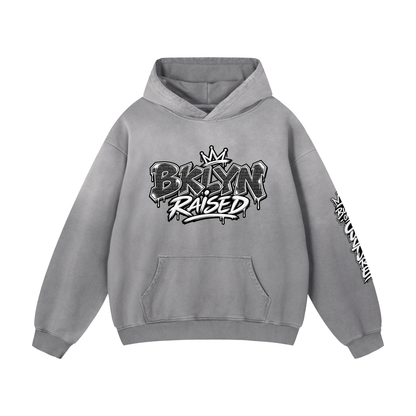 BKLYN Raised Heavyweight Sunfade Oversized Hoodie