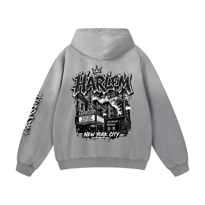Harlem Raised Heavyweight Sunfade Oversized Hoodie