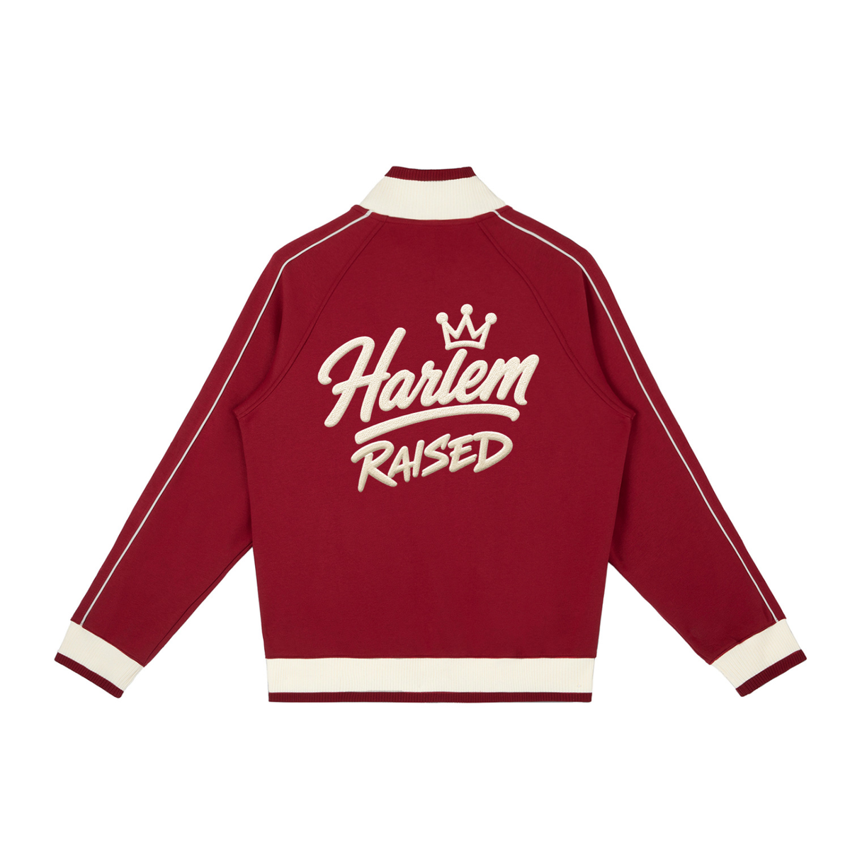 Harlem Raised  Raglan Sleeve Zip Track Jacket