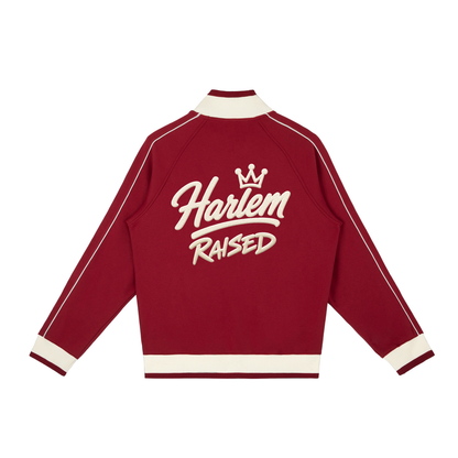 Harlem Raised  Raglan Sleeve Zip Track Jacket