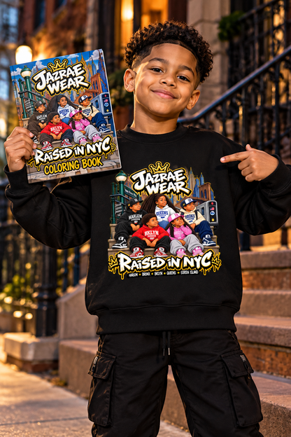 Jazrae Wear Raised in NYC Kids Essential Fleece Crewneck