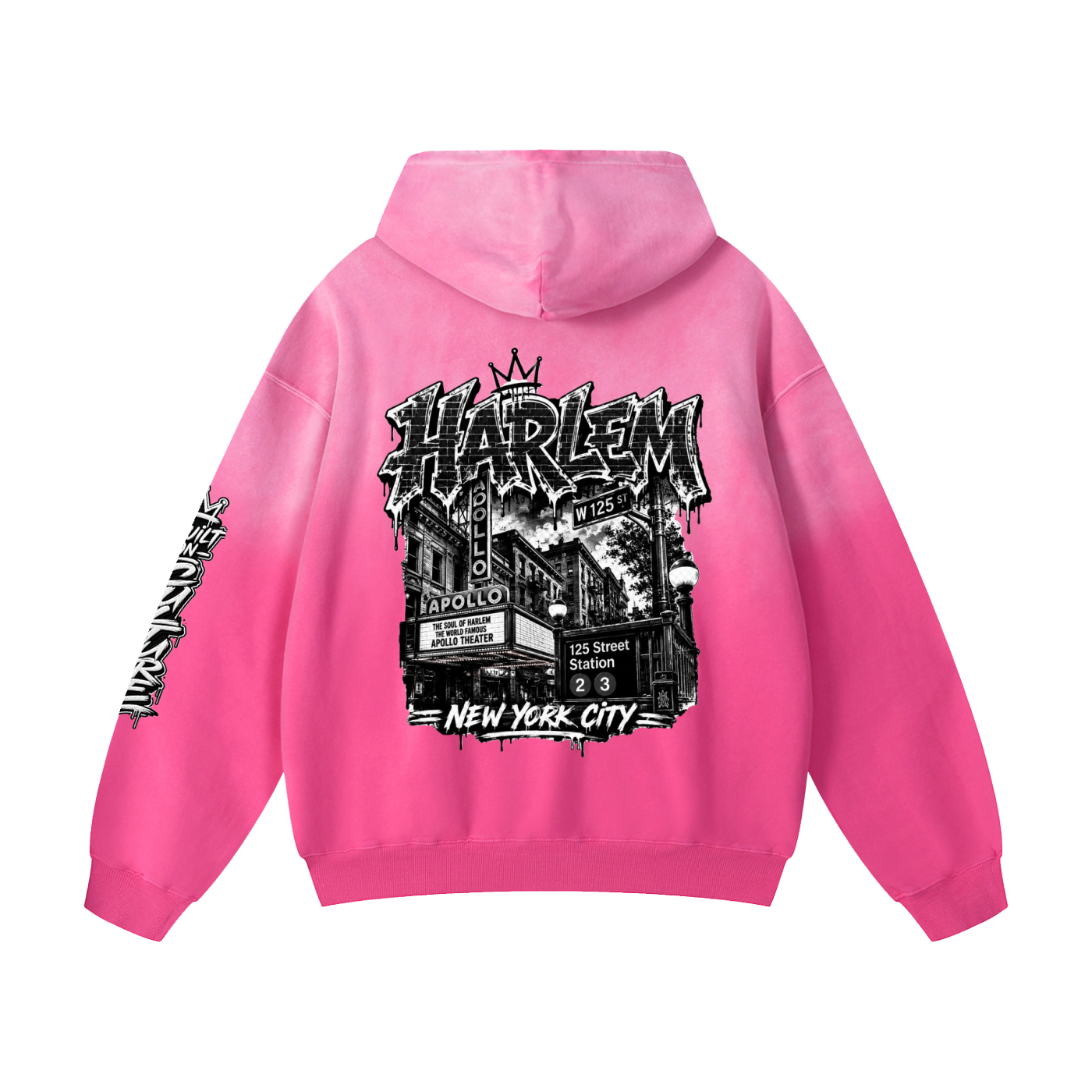 Harlem Raised Heavyweight Sunfade Oversized Hoodie
