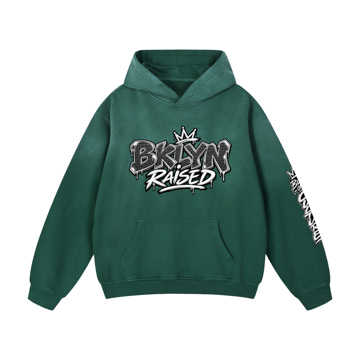 BKLYN Raised Heavyweight Sunfade Oversized Hoodie