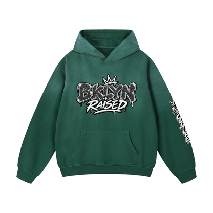 BKLYN Raised Heavyweight Sunfade Oversized Hoodie