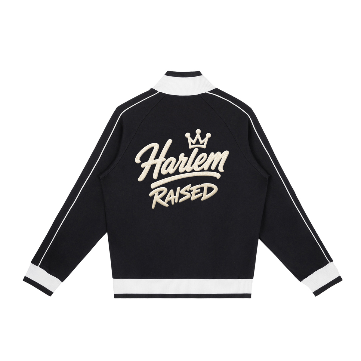 Harlem Raised  Raglan Sleeve Zip Track Jacket