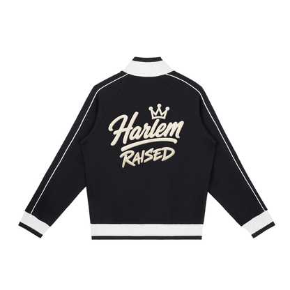 Harlem Raised  Raglan Sleeve Zip Track Jacket