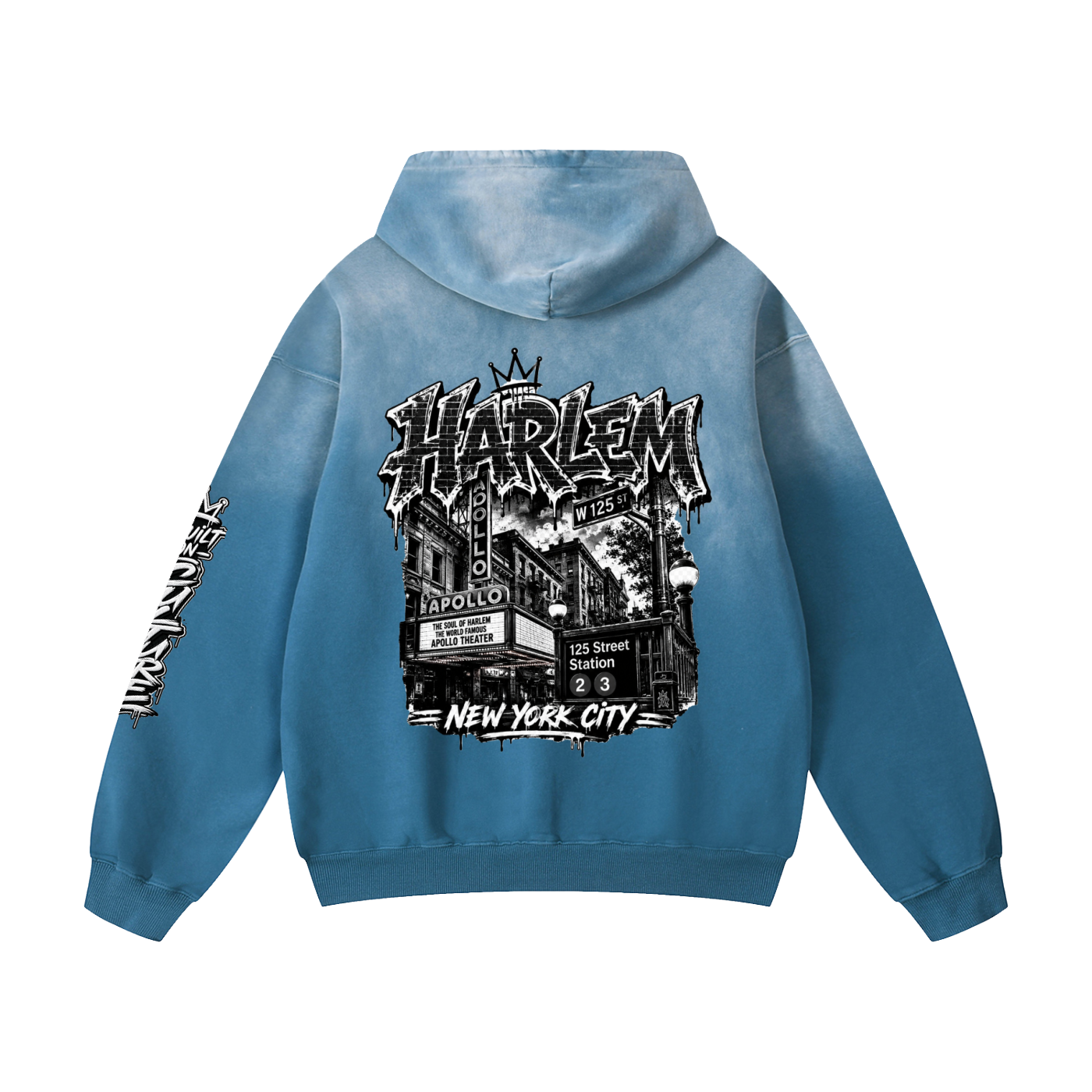 Harlem Raised Heavyweight Sunfade Oversized Hoodie