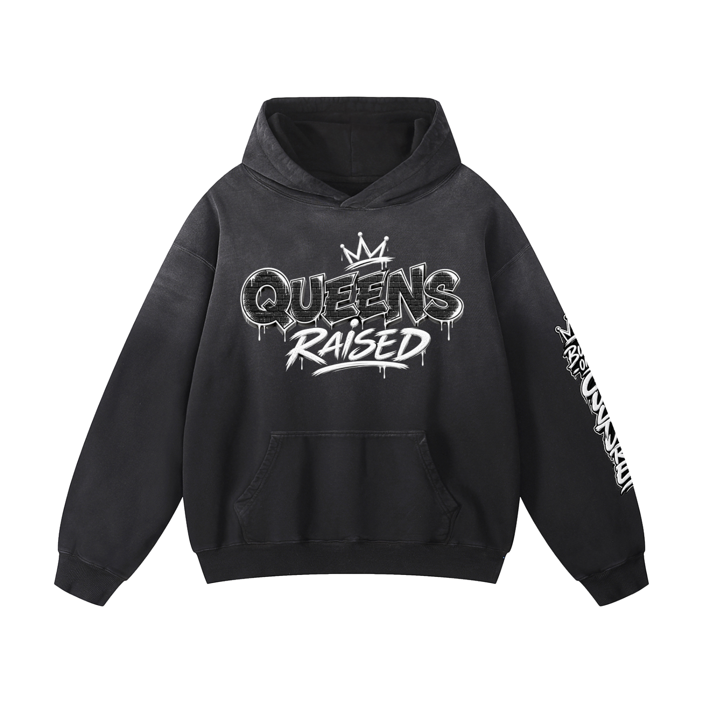 Queens Raised Heavyweight Sunfade Oversized Hoodie
