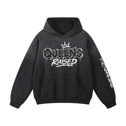 Queens Raised Heavyweight Sunfade Oversized Hoodie