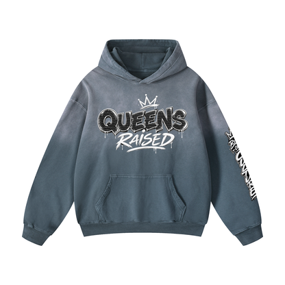 Queens Raised Heavyweight Sunfade Oversized Hoodie