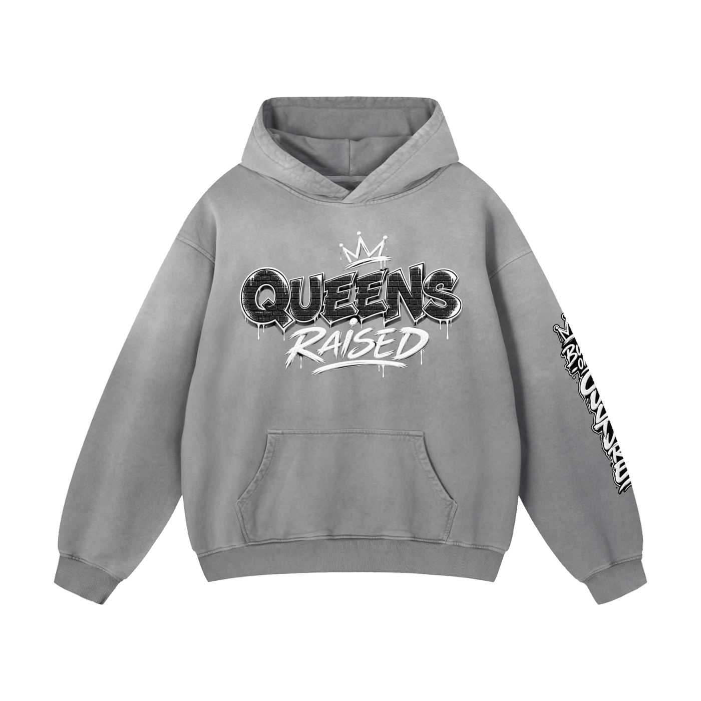 Queens Raised Heavyweight Sunfade Oversized Hoodie
