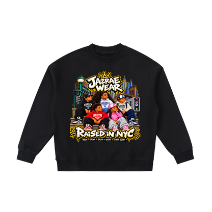 Jazrae Wear Raised in NYC Kids Essential Fleece Crewneck
