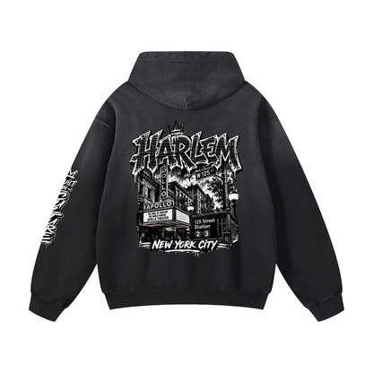Harlem Raised Heavyweight Sunfade Oversized Hoodie