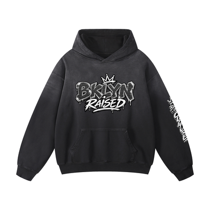 BKLYN Raised Heavyweight Sunfade Oversized Hoodie