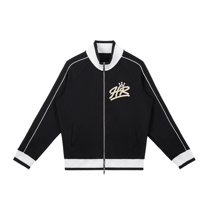 Harlem Raised  Raglan Sleeve Zip Track Jacket