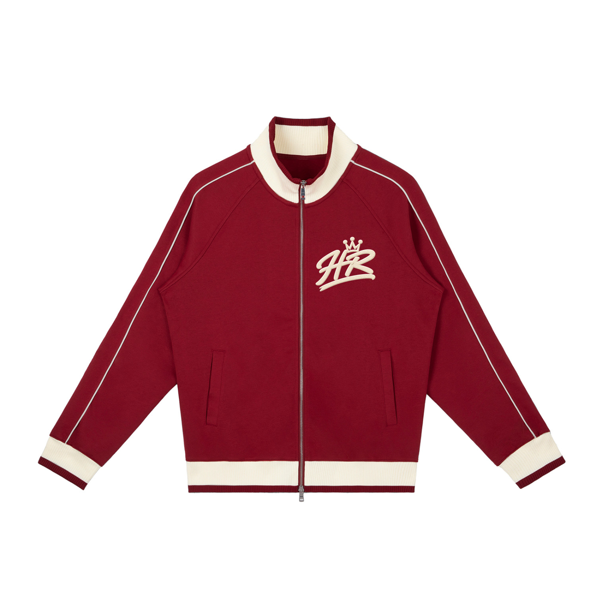 Harlem Raised  Raglan Sleeve Zip Track Jacket