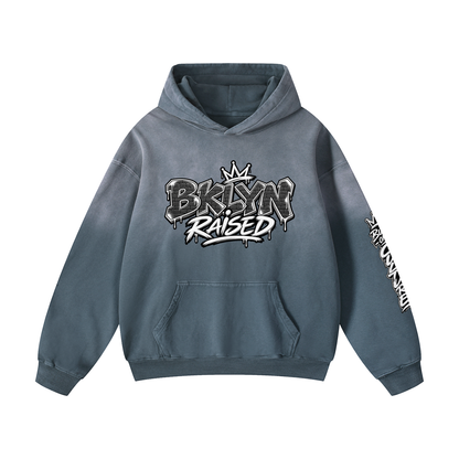BKLYN Raised Heavyweight Sunfade Oversized Hoodie