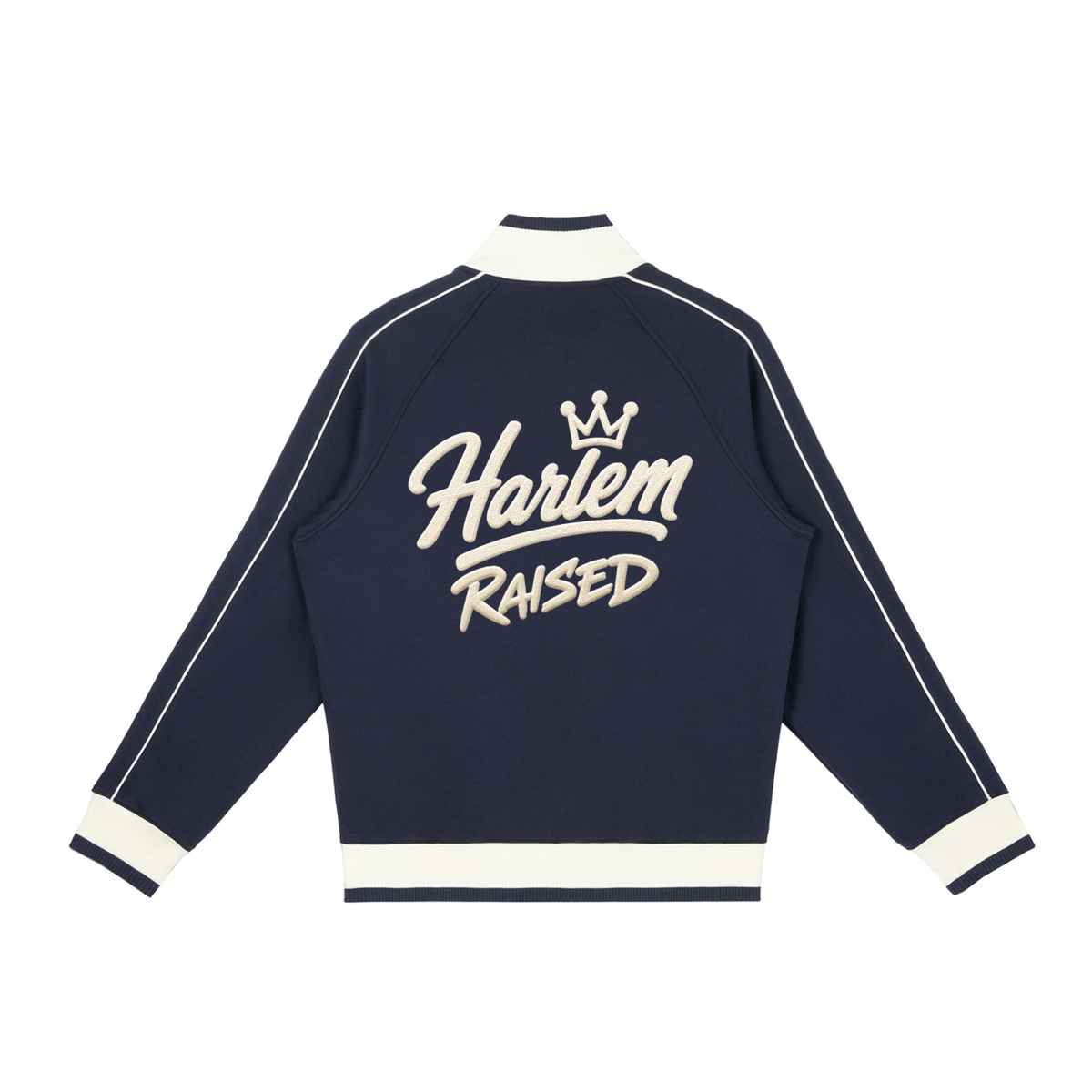 Harlem Raised  Raglan Sleeve Zip Track Jacket