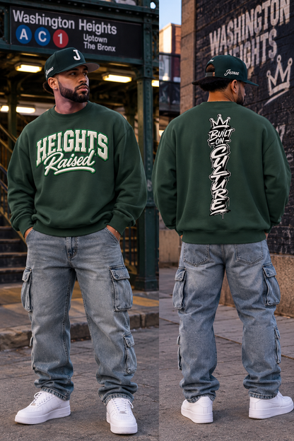 Heights Raised Unisex Heavyweight Crewneck Sweatshirt