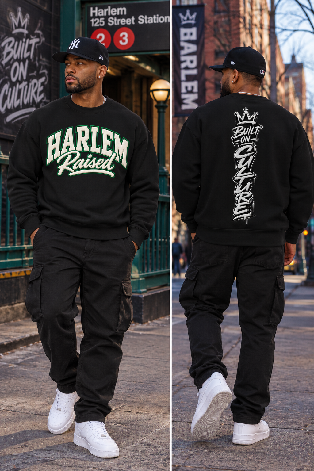 Harlem Raised Unisex Heavyweight Crewneck Sweatshirt