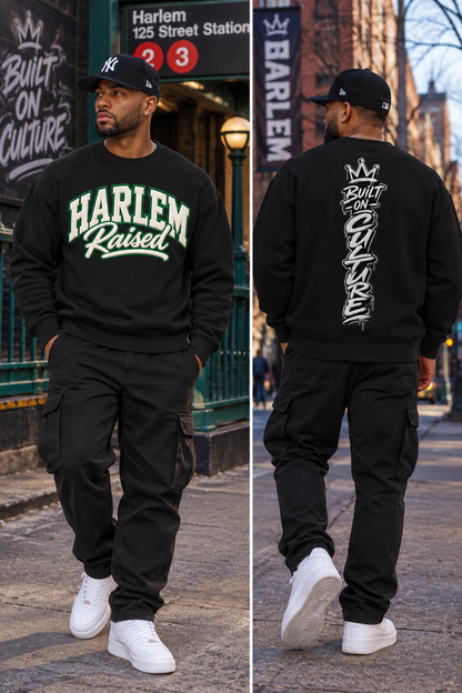 Harlem Raised Unisex Heavyweight Crewneck Sweatshirt
