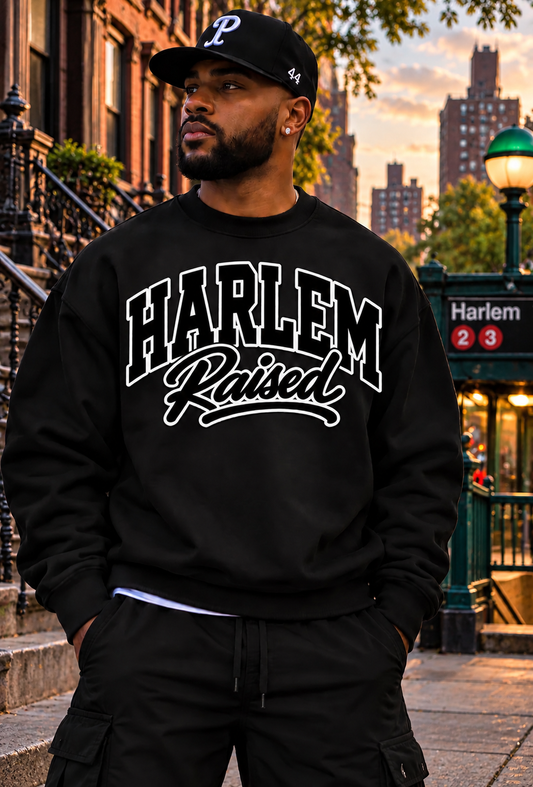 Harlem Raised Unisex Heavyweight Crewneck Sweatshirt