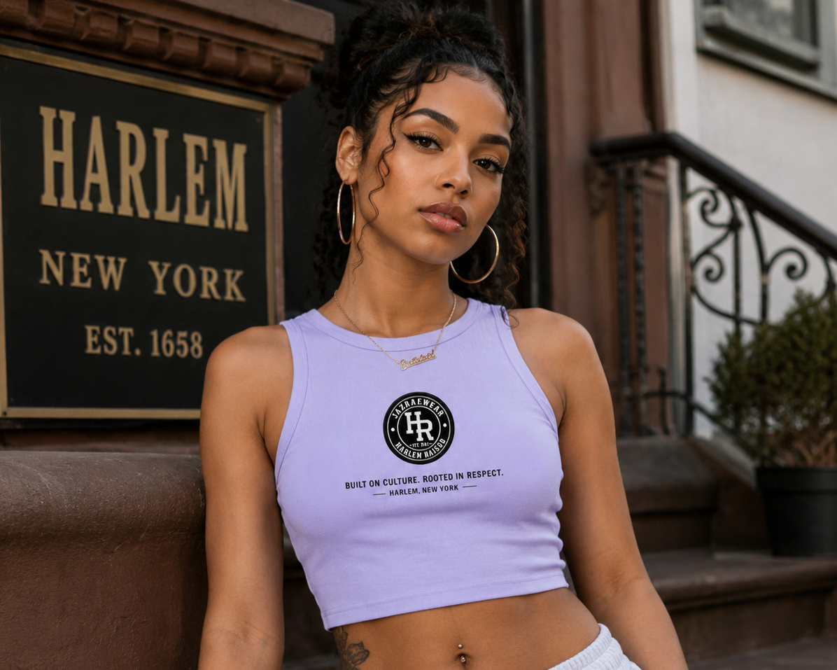Harlem Raised Women's Tight Crewneck Crop Tank Top