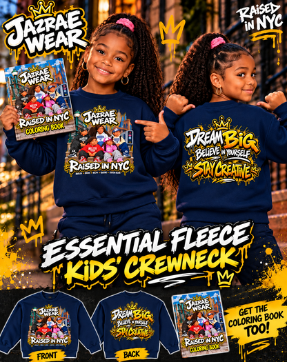 Jazrae Wear Raised in NYC Kids Essential Fleece Crewneck