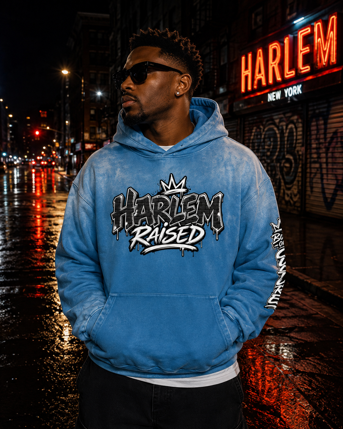 Harlem Raised Heavyweight Sunfade Oversized Hoodie
