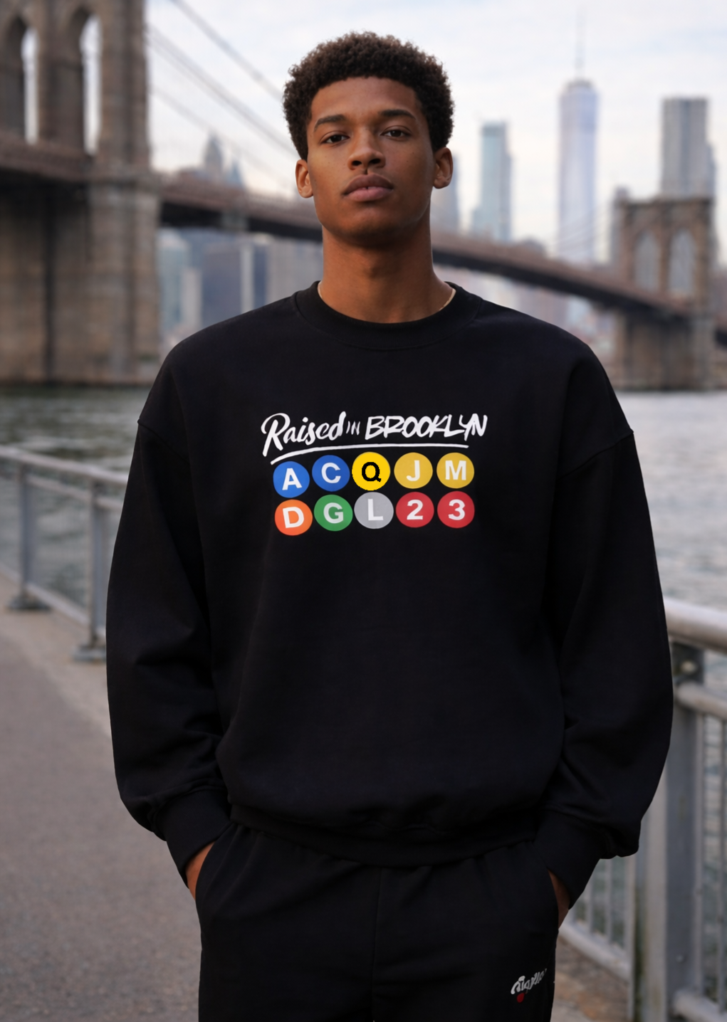 BKLYN Raised Train Line Sweatshirt