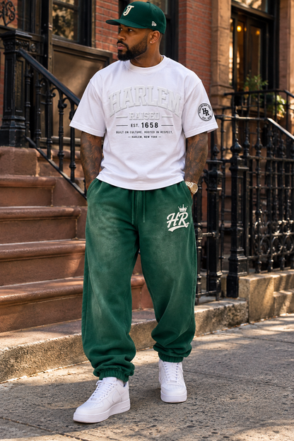 Harlem Raised Vintage Washed Fleece Jogger Sweatpants