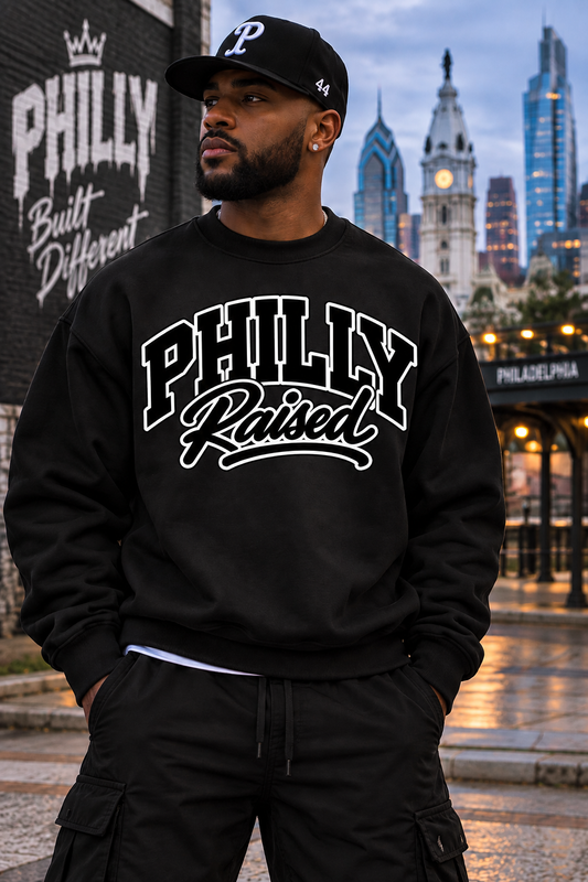 Philly Raised Unisex Heavyweight Crewneck Sweatshirt