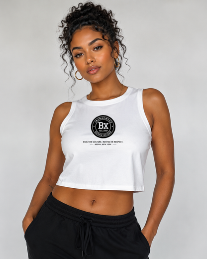 Bronx Rasied Women's Tight Crewneck Crop Tank Top