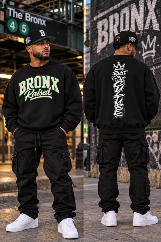 Bronx Raised Unisex Heavyweight Crewneck Sweatshirt