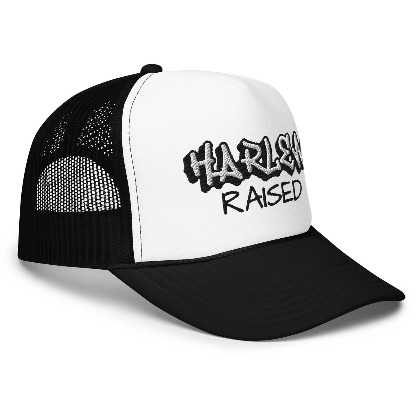 JAZRAE Harlem Raised Stitched  Foam trucker hat