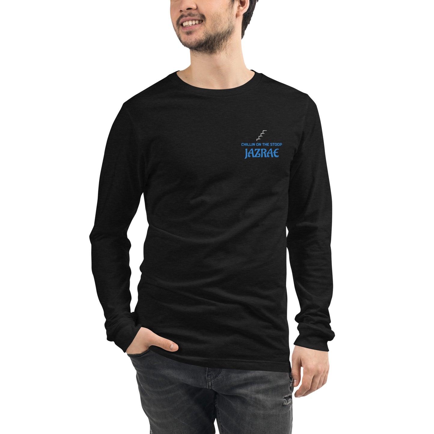 CHILLIN ON THE STOOP Stitched Unisex Long Sleeve Tee